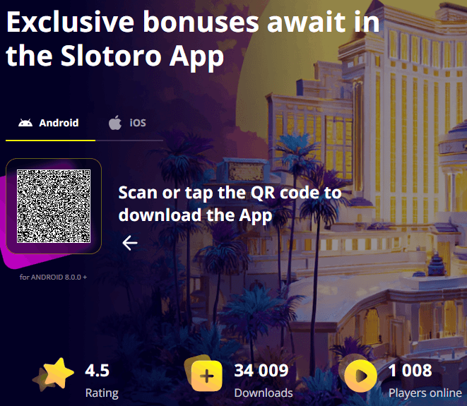 Slotoro Casino mobiilirakendus