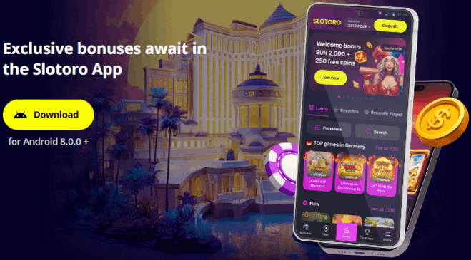 Boonused Slotoro Casino mobiilirakenduses