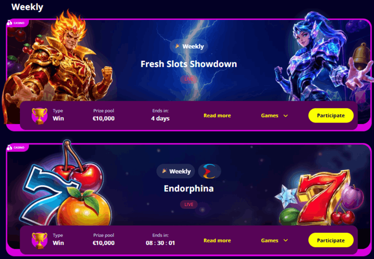 Slotoro Casino turniirid